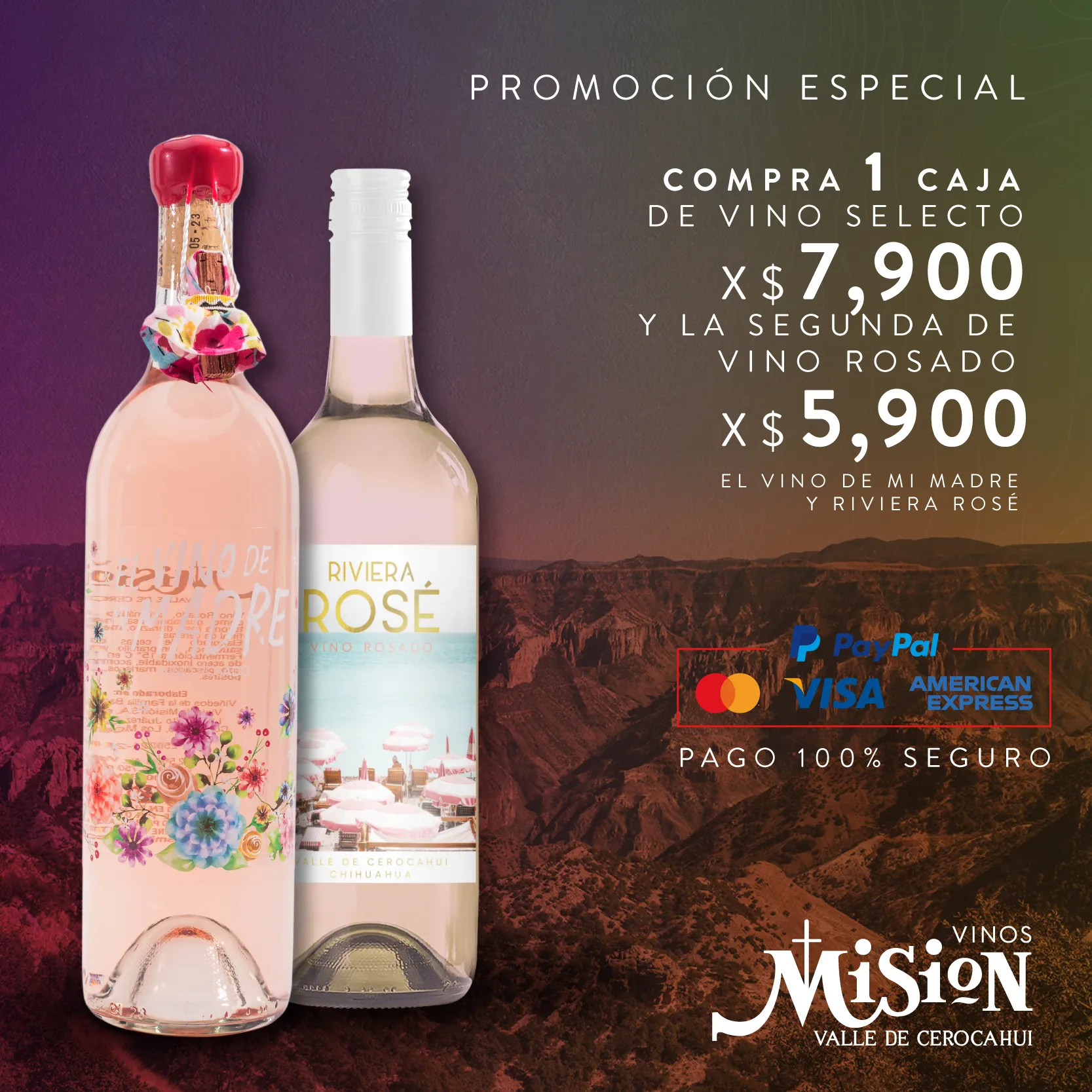 Promocion Especial 02 – 12 Botellas de Vino Selecto (Tu 2da caja será de Vino Rosado)